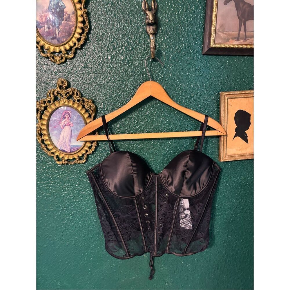 Lexi Wood X Hanky Panky Shannon Bustier Black Sz Large NWT $275